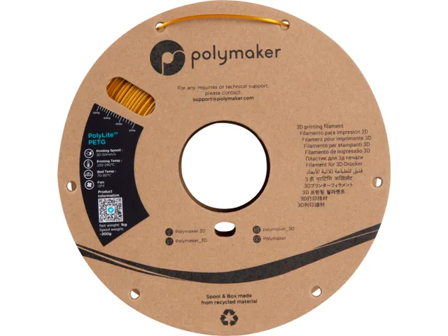 Polymaker PolyLite PETG filament 1,75 mm Goud 1kg