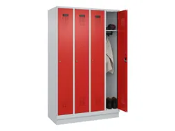 locker,HxBxD 1950x1200x500mm,4vak,vak B 300mm,cil.-slot,sokkel