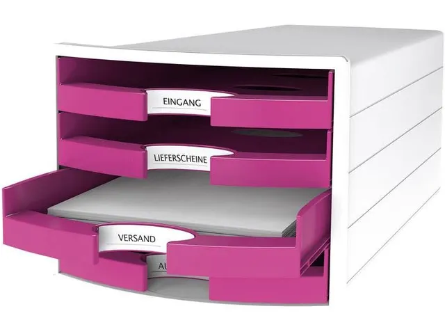 Ladenkast HAN Impuls met 4 laden open roze