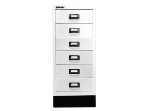 kantoor-ladekast HxBxD 670x279x380mm 6 laden romp verkeerswit staal