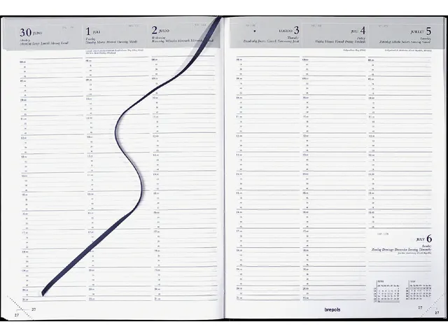 Agenda 2027 Brepols Omega Lima 7dag/2pagina's zwart