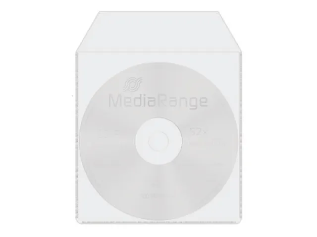 MediaRange Plastic hoezen met zelfklevende achterkant transparant 50st