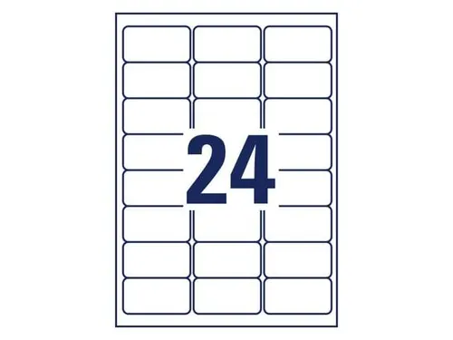 inkjetetiket Avery 63,5x33,9mm wit 25 vel 24 etiketten per vel