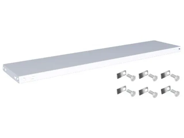 legbord,v. magazijnstelling,BxD 1300x300mm,vakl. 350kg,staal,RAL7035