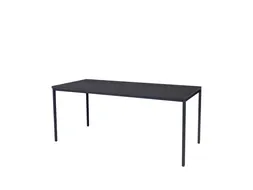 Domino Basic Tafel Vaste Hoogte 180x80 houtprint schaduw zwart 4-poots