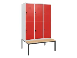 Dubbeldekse dekenkist,HxBxD 1950x1200x815mm,3x2vak.,vak B 400mm