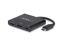 USB-C multiport adapter met HDMI - USB 3.0 poort - 60W PD - zwart