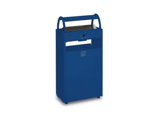 Combi-Asbak 8/60 liter Blauw 960x480x250 Overkapping Verzinkt - 2