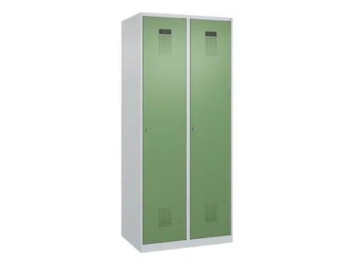locker,HxBxD 1850x800x500mm,2vak,vak B 400mm,cil.-slot,staand op vloer