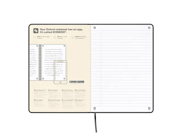 Carnet de notes Oxford Signature A5 ligné 80 feuilles noir