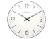Wandklok NeXtime 35cm bol glas wit 'Basic Dome' streep/cijferaanduidin