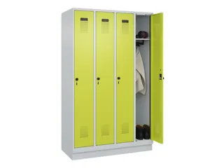 locker,HxBxD 1950x1200x500mm,4vak,vak B 300mm,draaigrendel,sokkel - 1