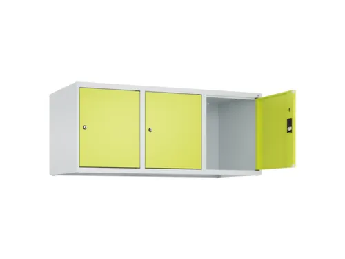 opzetkast,v. locker,3vak.,vak B 400mm,HxBxD 500x1200x500mm,vleugeldeur