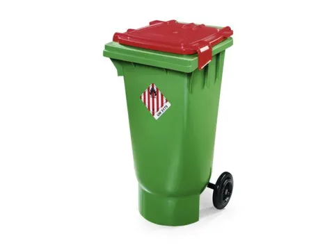 verzamelbak,v. materiaal,reinigingsmiddelen,HDPE,groen,120l