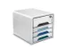 Ladenkast CEP Smoove Secure A4 plastic 4 lades blauw/grijs