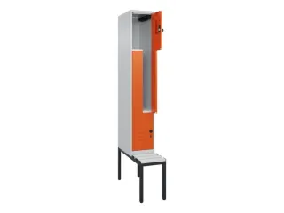 Z-garderobekast,HxBxD 2120x300x815mm,2vak,vak B 300mm,draaigrendel - 2