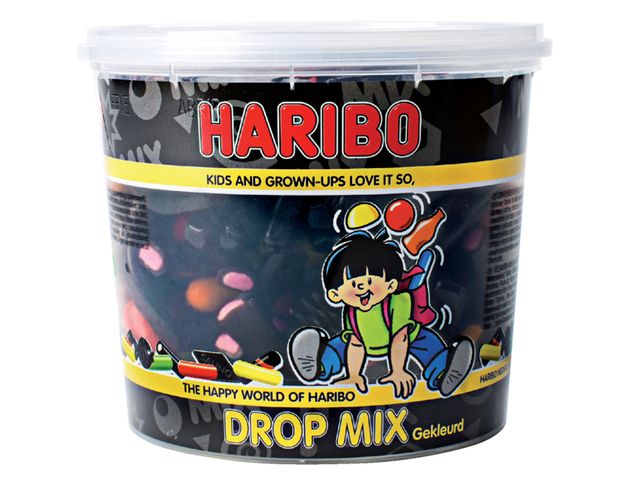 Bonbon gélatiné + réglisse anglais Haribo Color-rado 650g sur