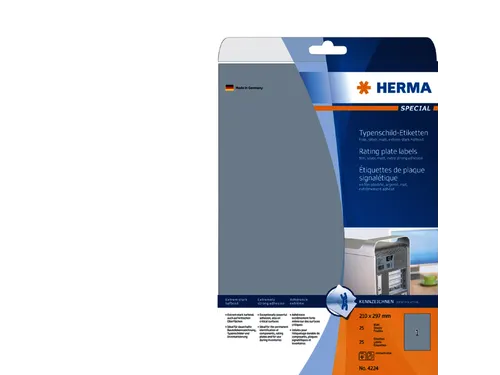 Etiket Herma 4216 105x148mm Weerbestendig Zlver 100 stuks