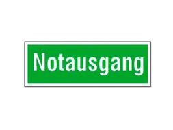 Vluchtroute-aanvullend bord,nooduitgang,harde PVC,groen/wit