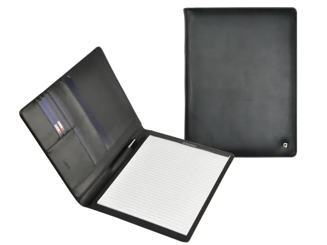 DESQ Conferentiemap A4 Leer Inclusief Schrijfblok 20 vel