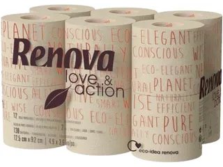 Renova Love & Action toiletpapier 2-laags 130 vel 9x12 rollen - 5