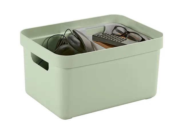 Sigma Home opbergbox 13L groen - 35x24,6x18,3cm