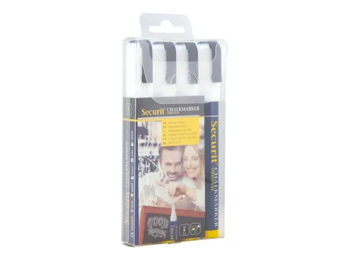 Krijtstift Securit Sma-510 Schuin 2-6mm Wit 4 Stuks