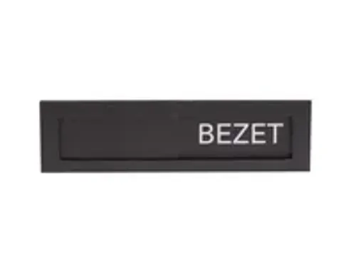 OUTLET Premium Schuifbord Zwart Wit Vrij Bezet 150x40mm