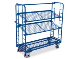 Bijzetwagen 3 Etages 250kg Laadvlak 1320x537mm Draadgaas