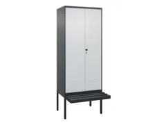 armoire vestiaire noir et blanc HxlxP 2120x800x815mm 2compart.