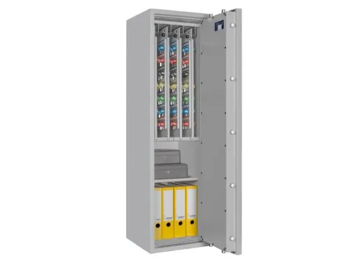 sleutelkluis,HxBxD 1400x400x420mm,448haak,legborden,romp RAL7035