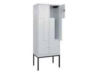 Z-garderobekast,HxBxD 2120x800x500mm,vak B 200/400mm,cil.-slot - 2