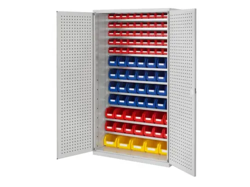 Ruime Bakkenkast 1950x1130x590mm 97 Magazijnbakken Geperf. Deur