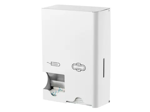 MediQo-line Maandverband- & tampondispenser klein RVS wit MQSTB P