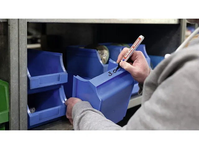 Viltstift edding 3000 rond zwart 1.5-3mm blister à 4st