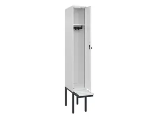 locker met bank,HxBxD 2120x300x815mm,1vak,vak B 300mm,draaigrendel - 1