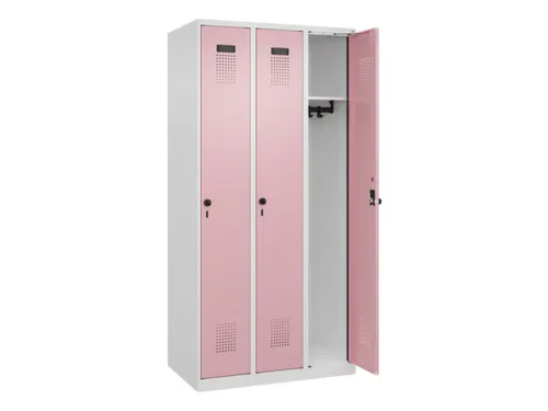 locker,HxBxD 1850x900x500mm,3vak,vak B 300mm,draaigrendel