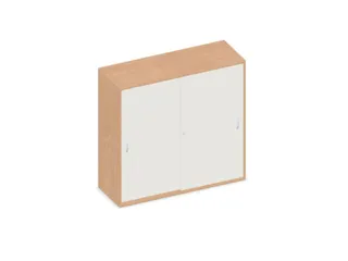 schuifdeurkast,HxBxD 1150x1200x430mm,decor romp beuken,decor front wit - 1