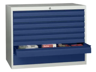 ladekast HxBxD 800x1023x600mm 8laden slot RAL7035 front RAL5010 - 2