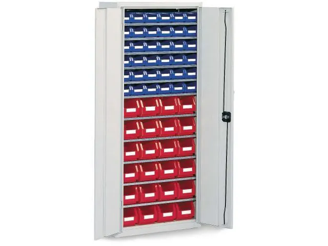 Stellingkast Met 60zichtbakken Hxbxd 1600x690x285mm Ral7035