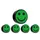 Impressiemagneet Face Groen 35Mm