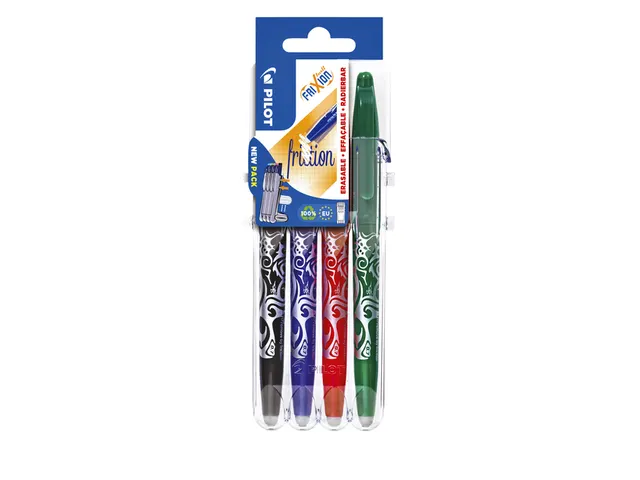 Rollerpen Pilot Frixion Ball 0.7 Set2Go BL-FR7 4 stuks basis kleuren