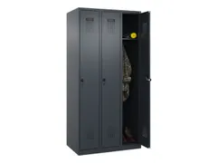 locker,HxBxD 1850x900x500mm,3vak,vak B 300mm,draaigrendel