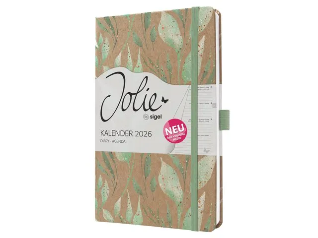 Weekagenda Pure A5 2026 (NL/FR/EN/DU) Sparkle Leaves Hardcover
