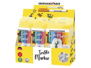 Textielmarker Eberhard Faber 15 stuks in display - 1