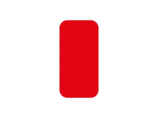 plaksymbool,rechthoek,markering HxB 150x50mm,PVC,rood - 2