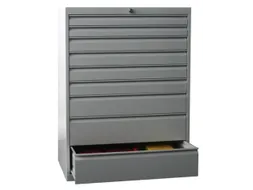 ladekast HxBxD 1200x715x600mm 9laden slot RAL7035 front RAL7016