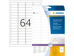 Zichtruiter etiketten 45,7x16,9mm verwijderbaar A4 Wit 1600 stuks