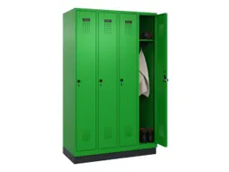 locker,HxBxD 1950x1200x500mm,4vak,vak B 300mm,draaigrendel,sokkel