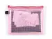 Trousse avec fermeture éclair Foldersys A5 PVC rouge transparent